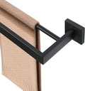 Alise Bathroom Double Towel Bar 22 in Matte Black - Space Saving