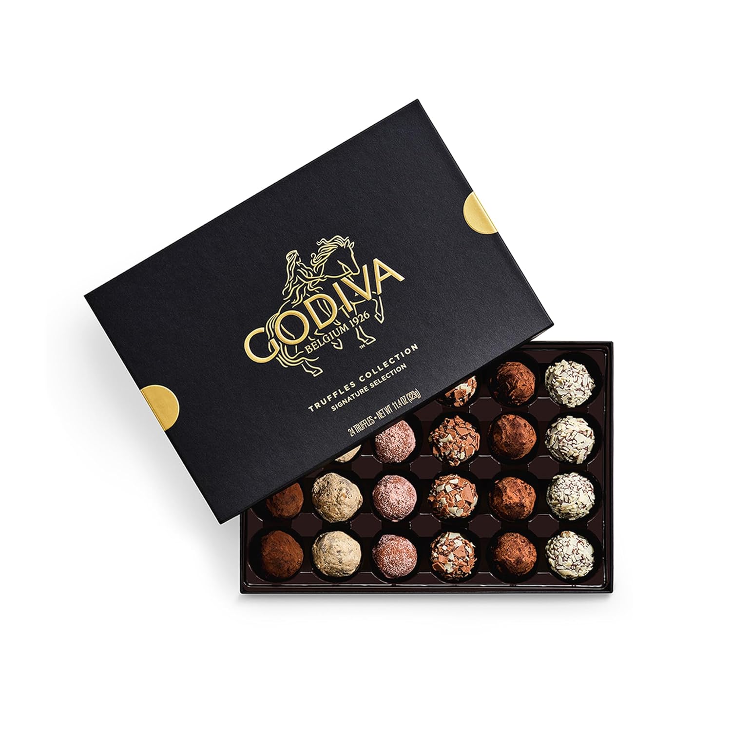 Godiva Signature Truffle Gift Box - Belgian Dark & Milk Chocolates
