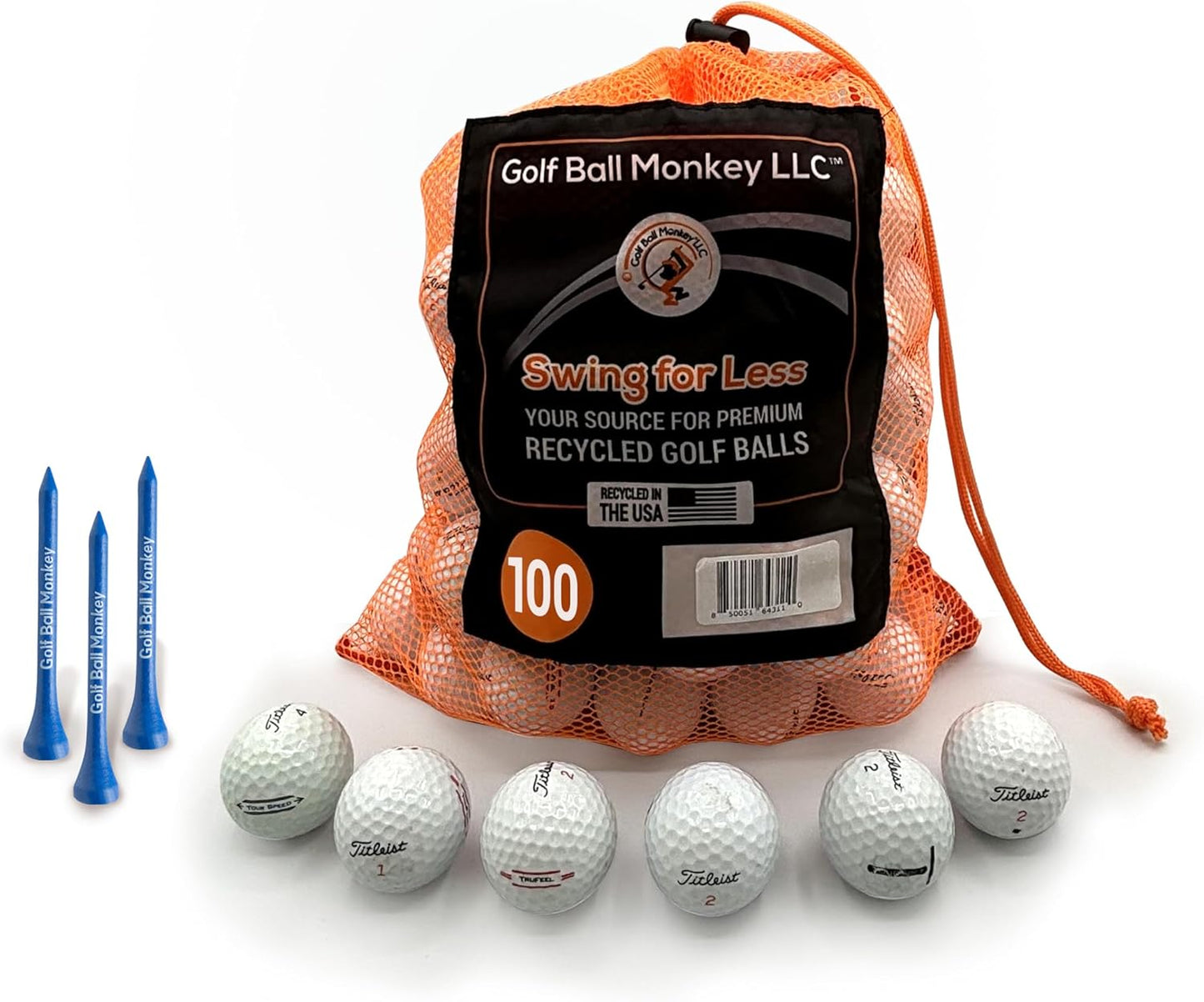 Titleist Golf Ball Mix + 15 Tees & Bag!