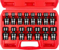 3/8ft Drive Shallow Impact Universal Joint Socket Set - Flexible Reach