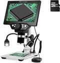 7 in LCD Digital Microscope 1200X 1080P HD - Large Screen Inspection