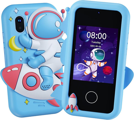 Kids Smart Phone - Dual Camera, Puzzle Games, Music Player, Blue