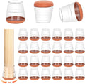 Chair Leg Protectors for Hardwood Floors (0.6-0.8 in) - Clear Silicone