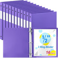 3 Ring Binder 1/2 in Letter Size 16-Pack Purple - Flexible PP