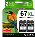 67XL Replacement Black Ink Cartridge for HP DeskJet Printers