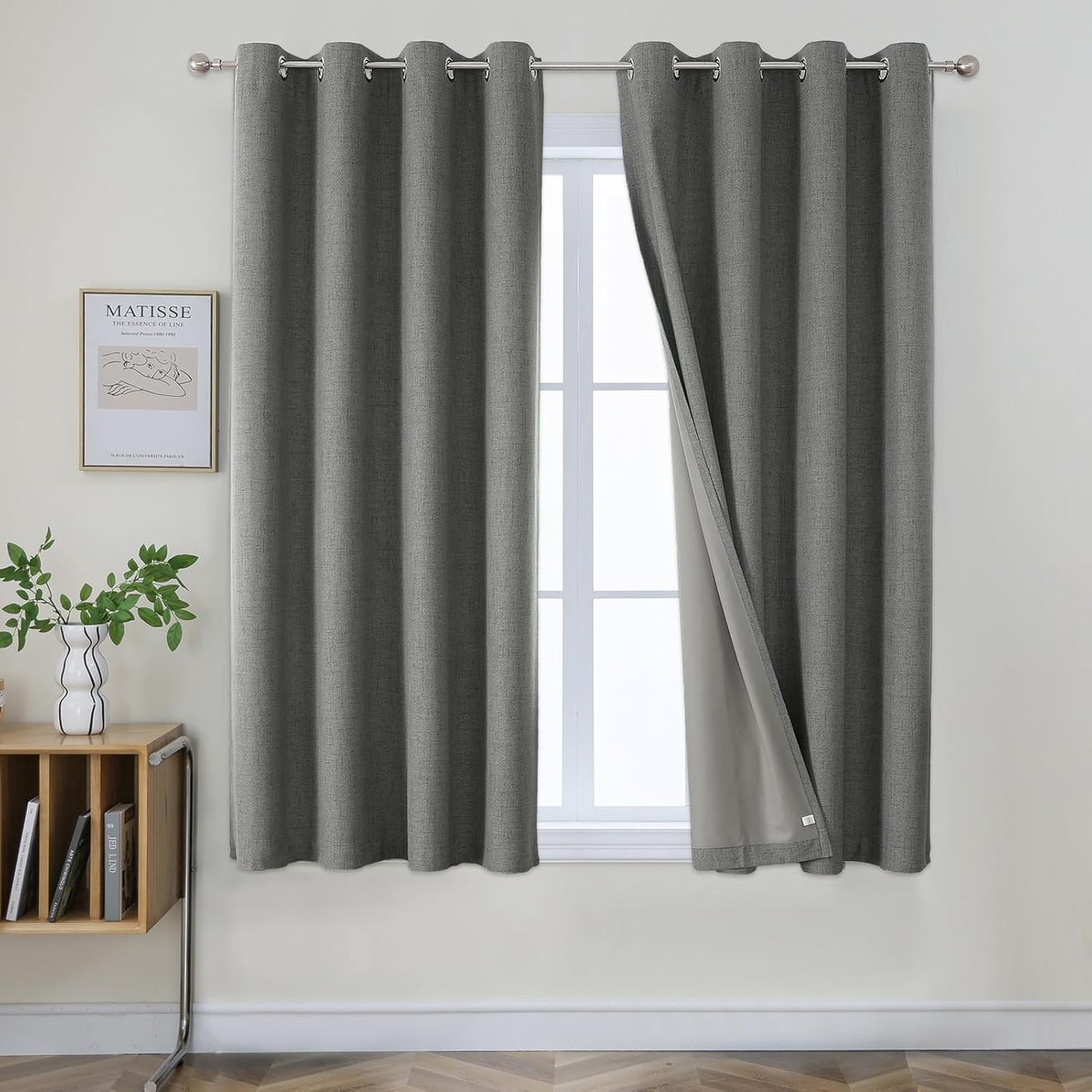 Joydeco Blackout Curtains 63 Inches Long for Total Darkness