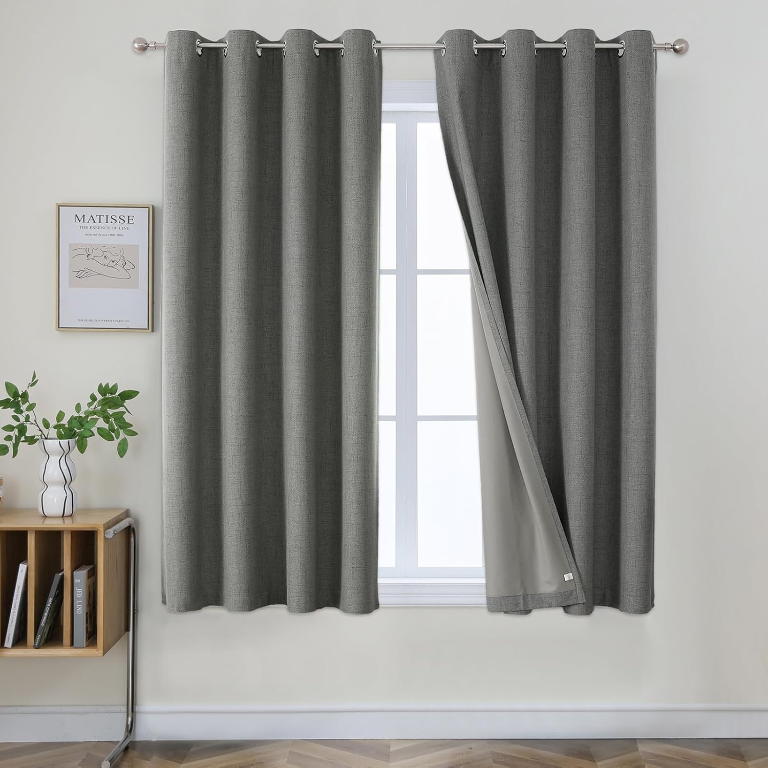Joydeco Blackout Curtains 63 Inches Long for Total Darkness