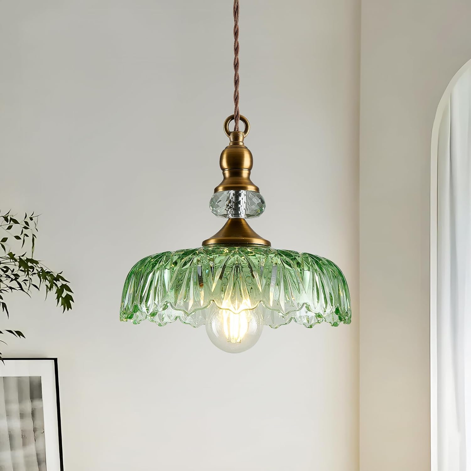 Vintage Glass Pendant Light Fixture for Modern Home Decor