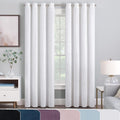 Eclipse Aurelia Velvet Noise Reduction Curtains, 52x84 in, White