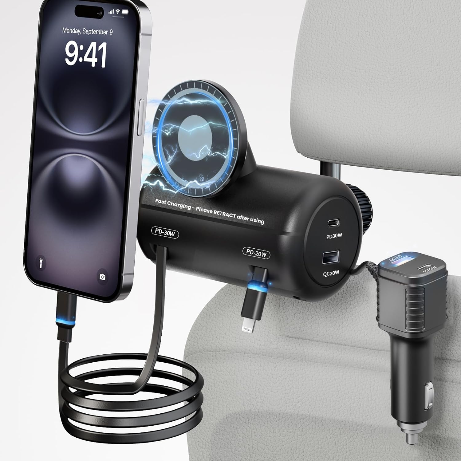 Ultimate 6-in-1 Car Charger Station by OHLPRO