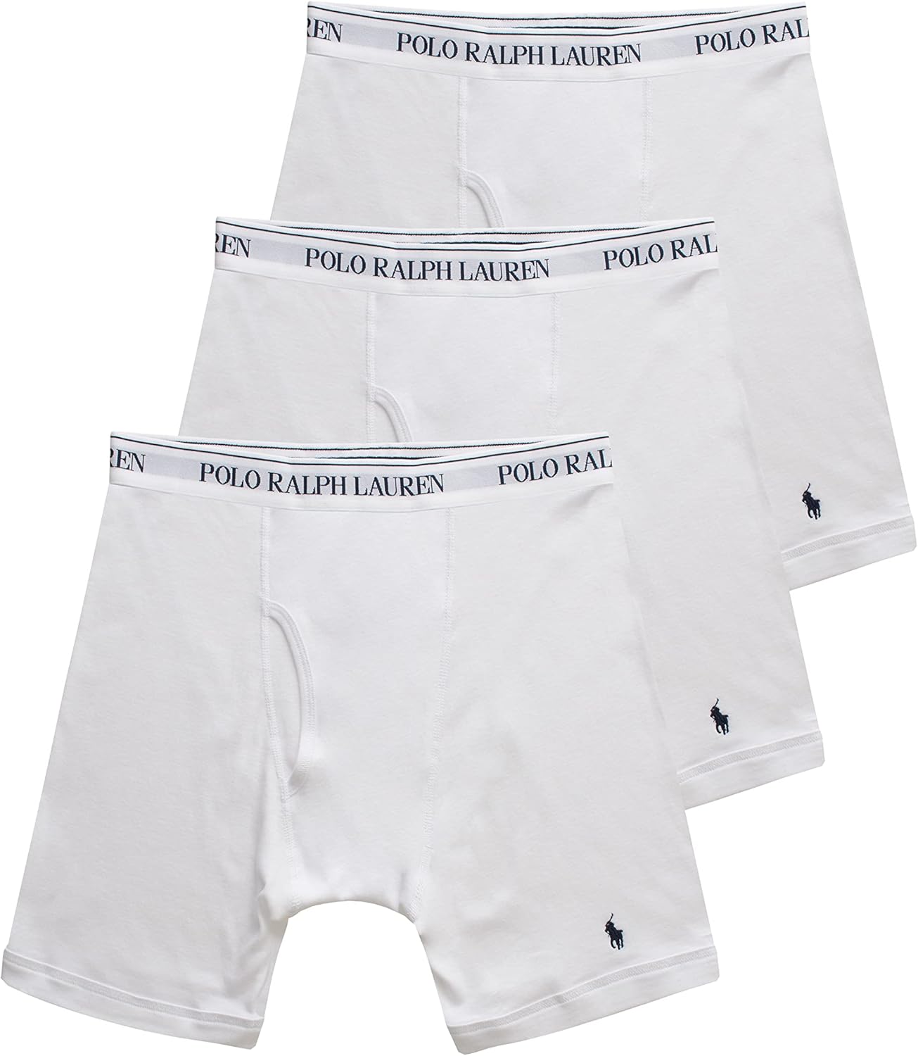 POLO RALPH LAUREN Men's Classic Fit Cotton Boxer Briefs 3-Pack