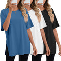 Women's Oversized Gym T Shirts 3 Pack - Breathable Cotton Blend Tee