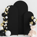 Wedding Arch Cover Set of 3 Spandex Fitted Arch Stand Covers - Black