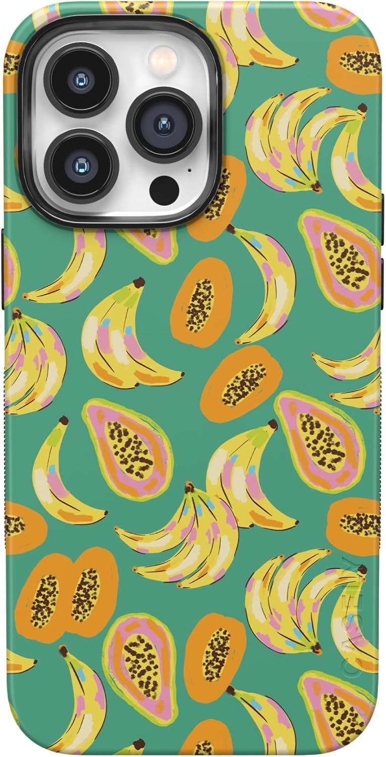 Casely iPhone 14 Pro Case - Bold Protection with Papaya Palms