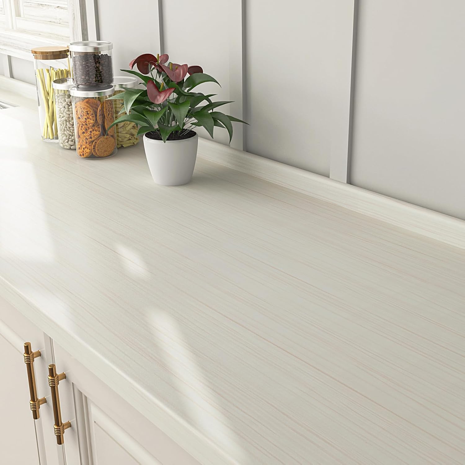 Peel and Stick Wood Contact Paper for Cabinets and Countertops