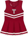 Baby Girls Cheerleader Bodysuit Dress - 100% Cotton NCAA Logo