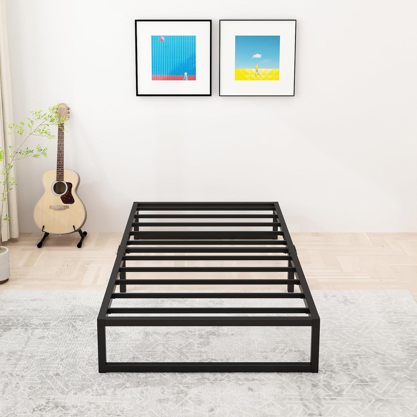 12 Inch Twin Size Bed Frames Heavy Duty Metal Platform Bed