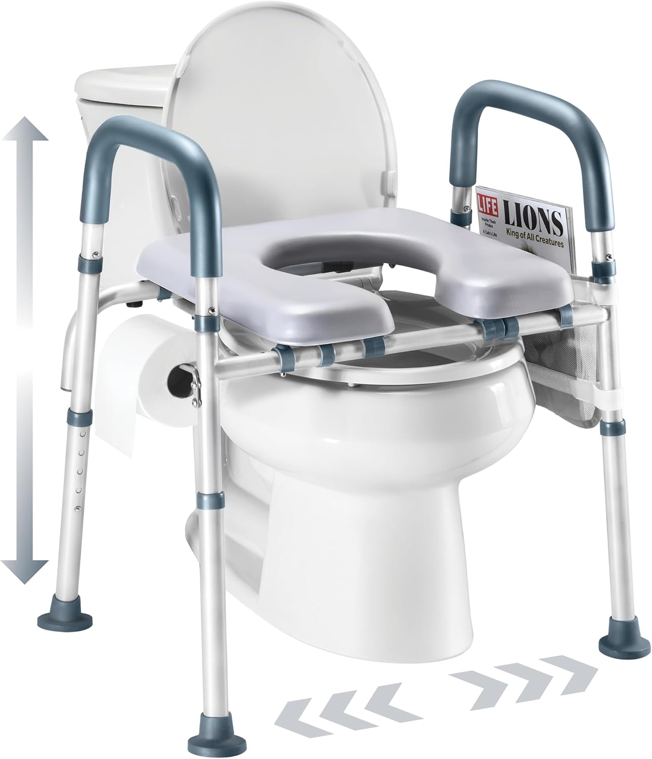 Toilet Seat Risers for Seniors - Adjustable and Heavy Duty Support
