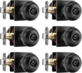Black Door Knobs Interior Privacy Set (6 Pack) - Matte Black