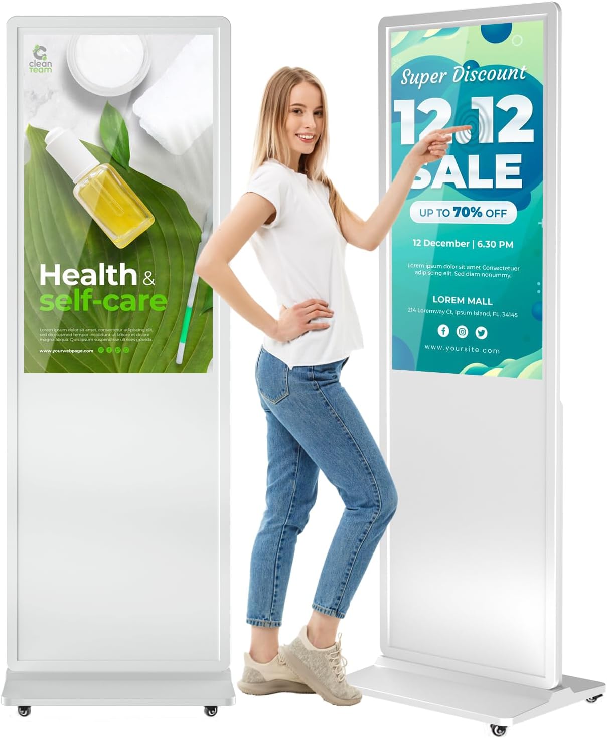MWE 37 Inch Touchscreen Kiosk for Indoor Digital Signage Displays