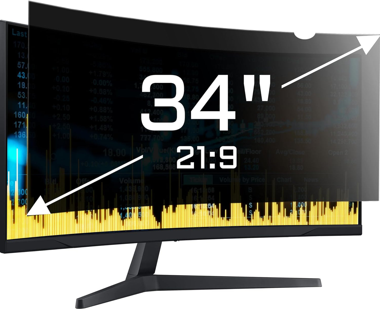 34 Inch Computer Privacy Screen Filter with Anti Glare Protection