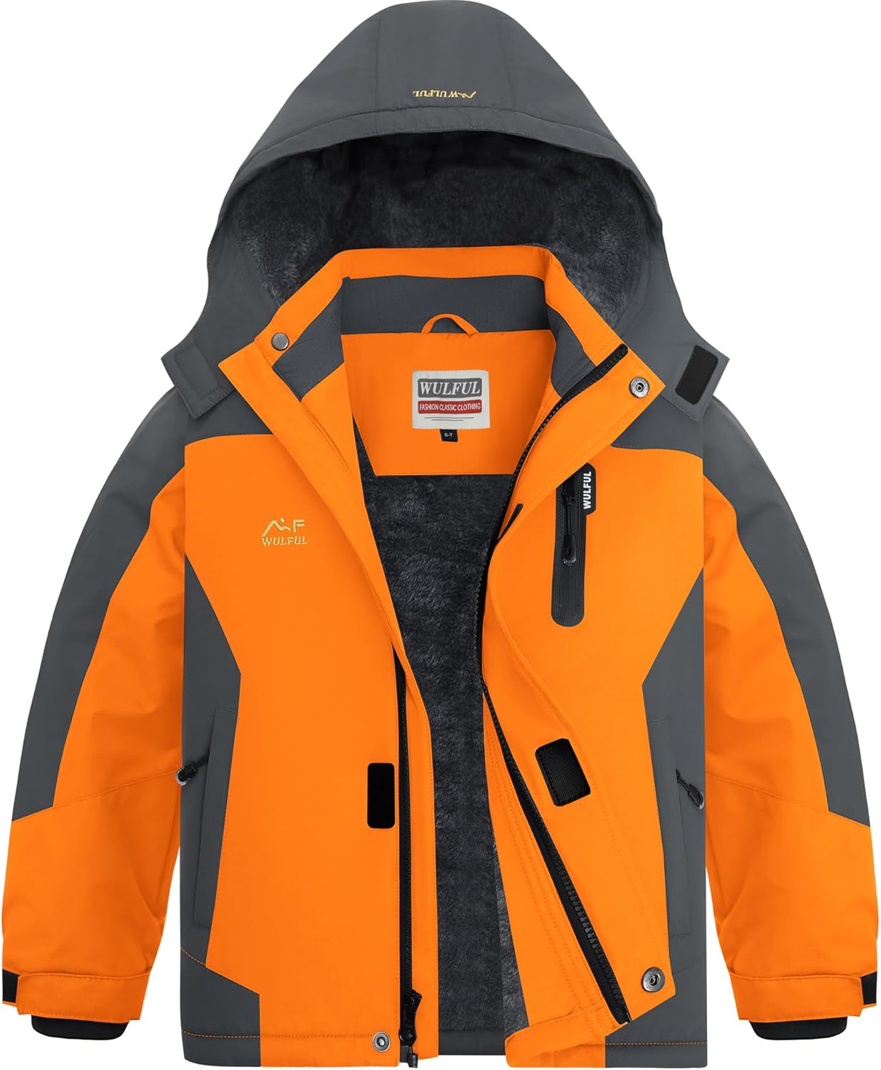 WULFUL Boy's Waterproof Ski Jackets for Cold Weather Fun