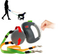 Wigzi 2025 Edition Dual Dog Retractable Leash - No Tangle Gel Handle