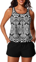 Summer Mae Blouson Tankini Two Piece Swimsuit - Tummy Control Sets
