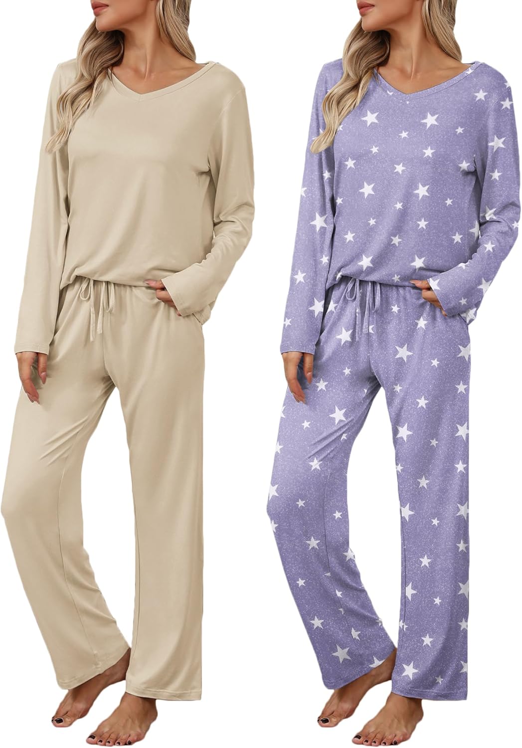 Ekouaer Womens 2 Pack Pajama Set for Ultimate Comfort