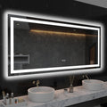 LOAAO 60X28 LED Bathroom Mirror with Lights and Anti-Fog Feature