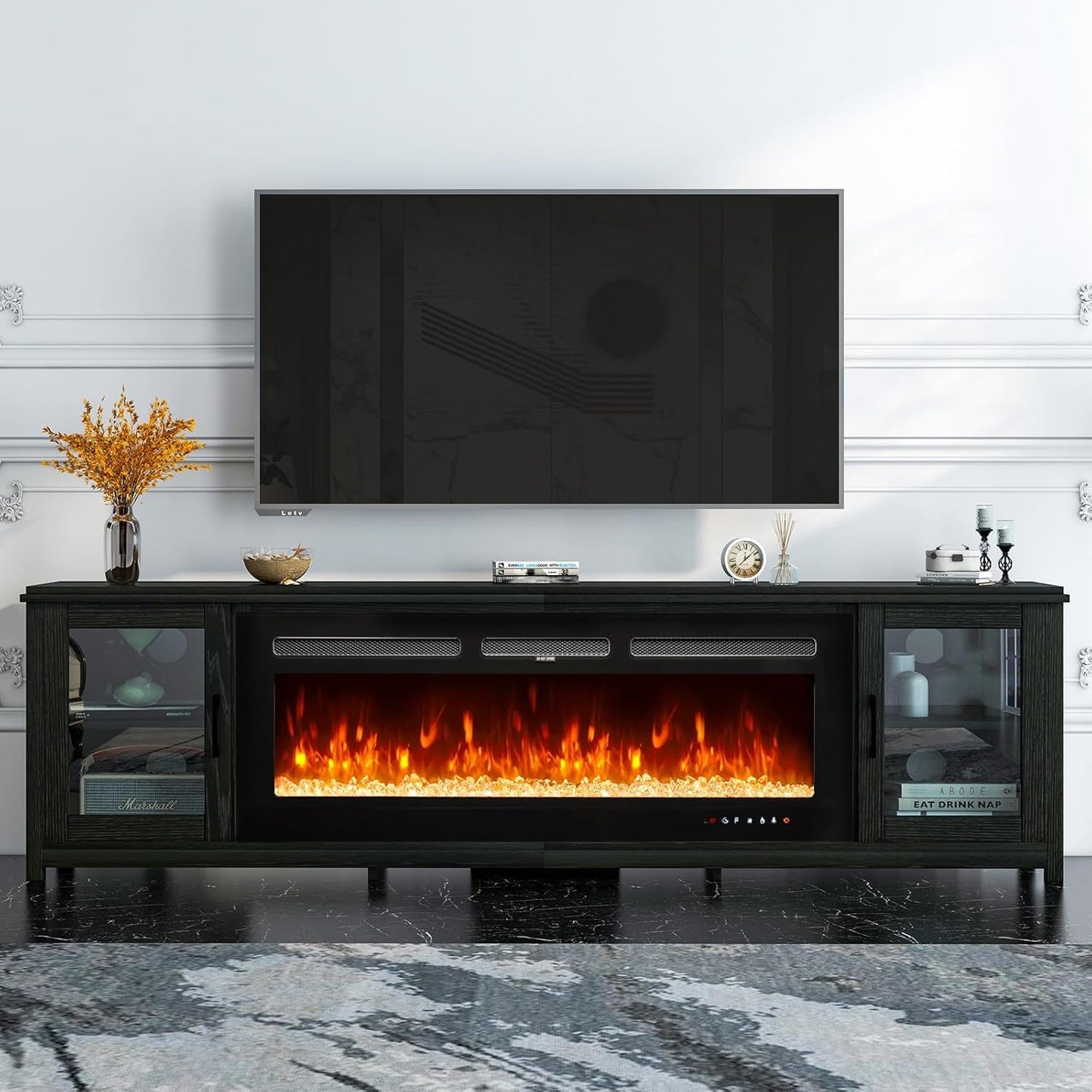 50 Electric Fireplace TV Stand - Modern Entertainment Center