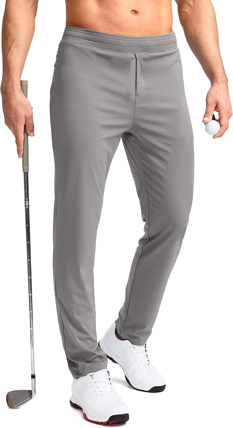 Pudolla Men's Golf Pants Stretch Sweatpants for Comfort & Style