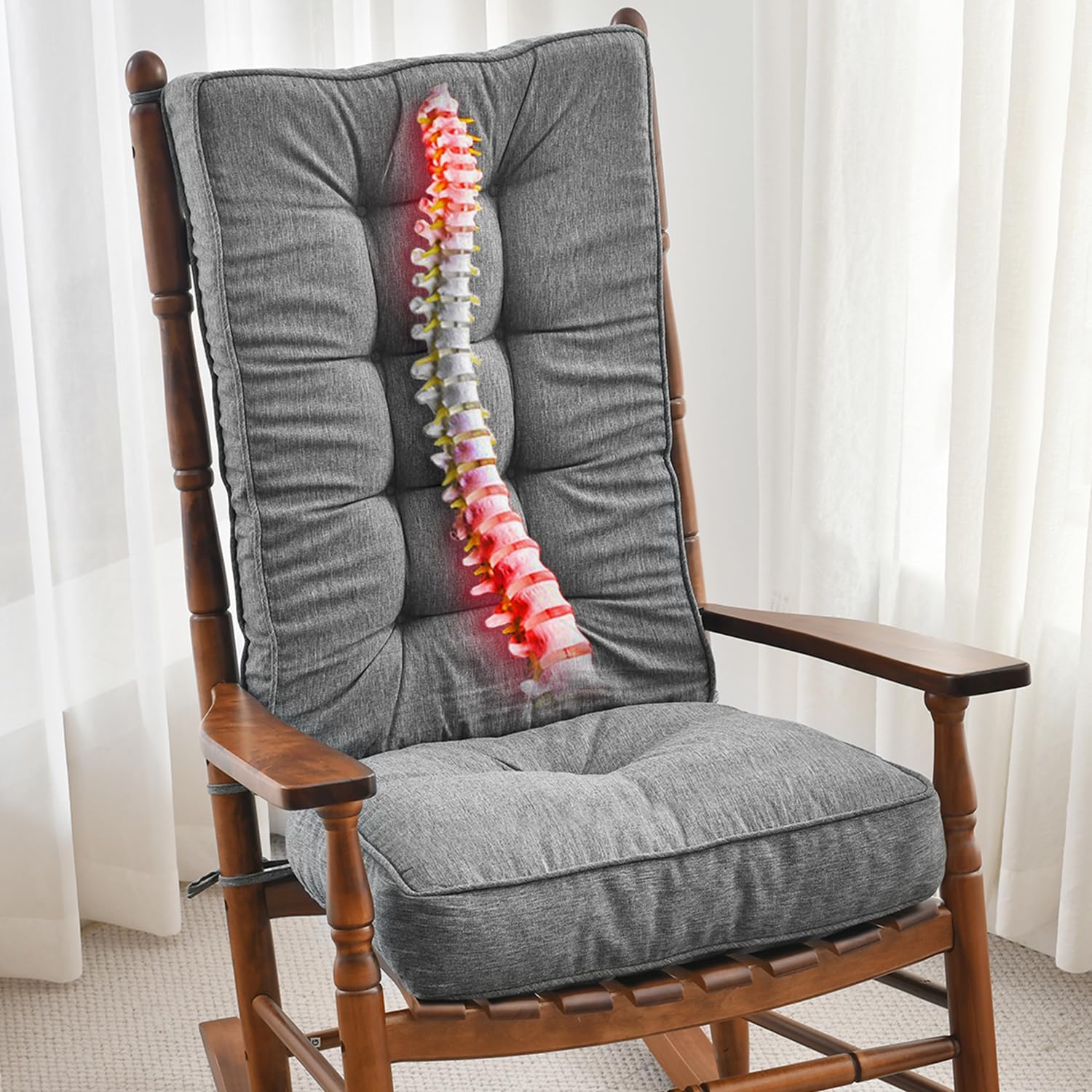SUNROX Memory Foam Jumbo Rocking Chair Cushions for Comfort