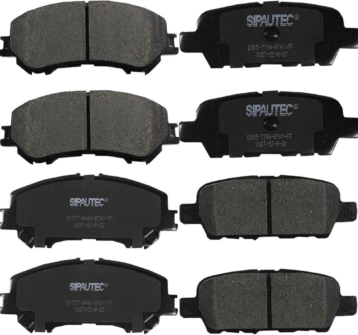 SIPAUTEC Ceramic Disc Brake Pads for Nissan Rogue 2014-2019