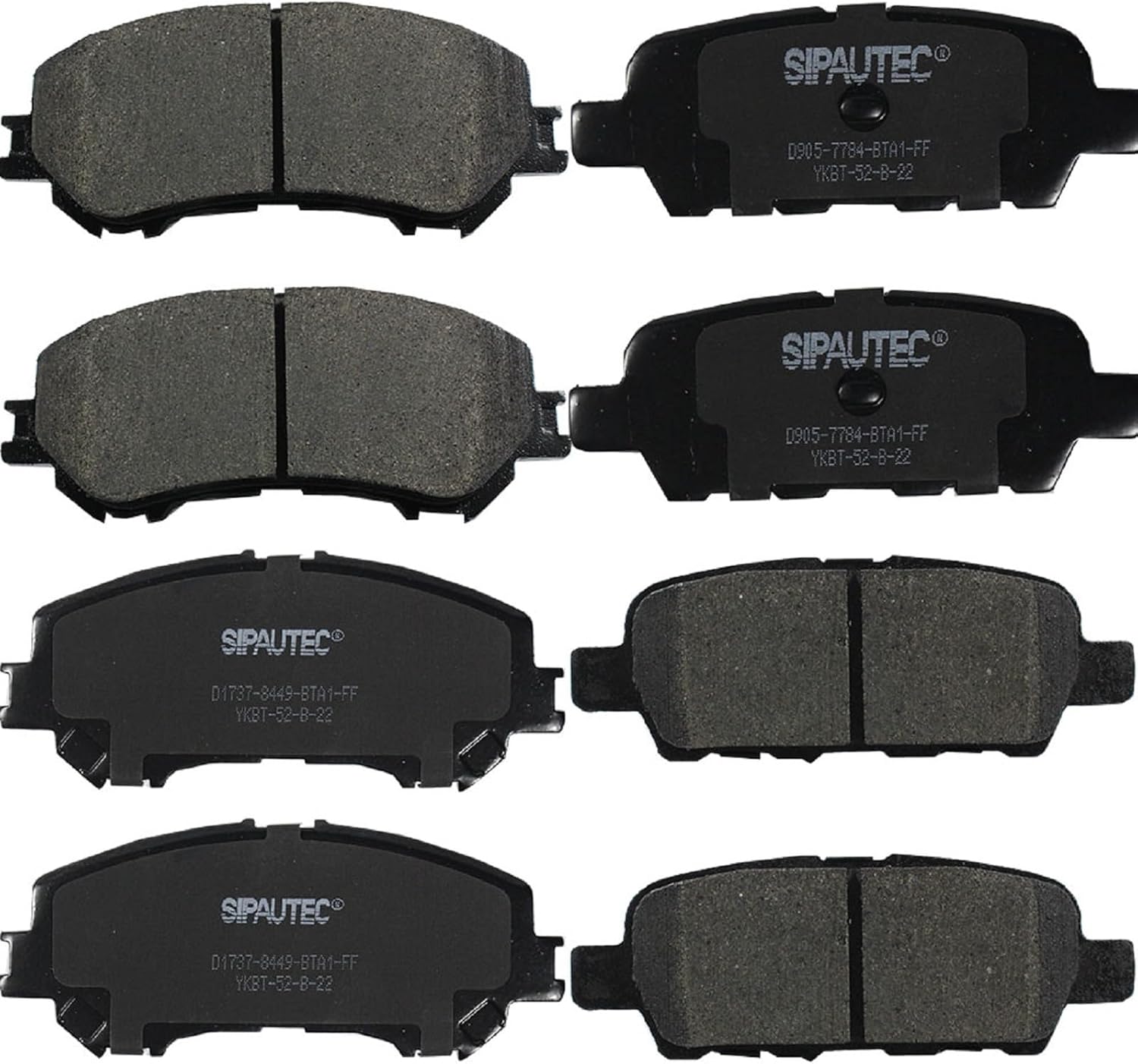 SIPAUTEC Ceramic Disc Brake Pads for Nissan Rogue 2014-2019