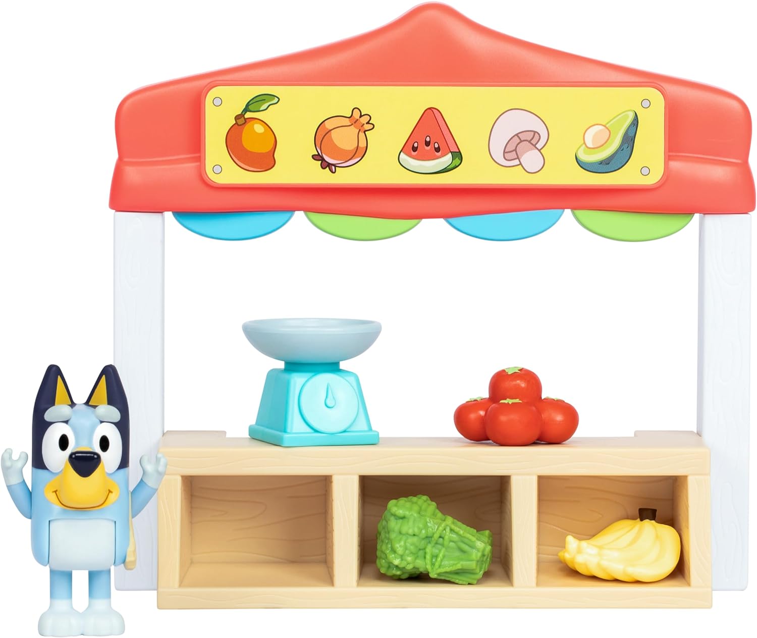 Bluey Farmers Market Playset | Includes Articulated Figure and Accessories