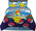 Franco Kids Bedding Super Soft Comforter and Sheet Set - Pokemon