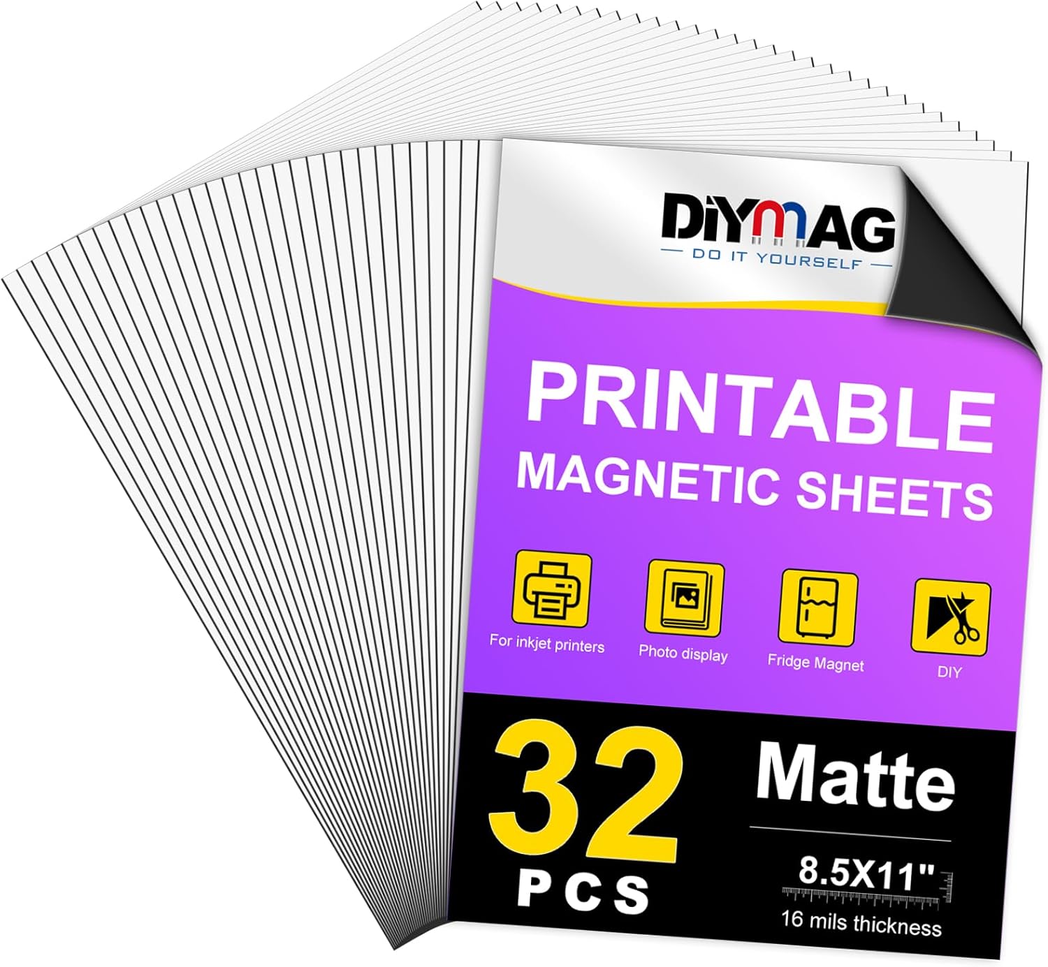 DIYMAG Printable Magnetic Sheets for Crafting and Printing Needs