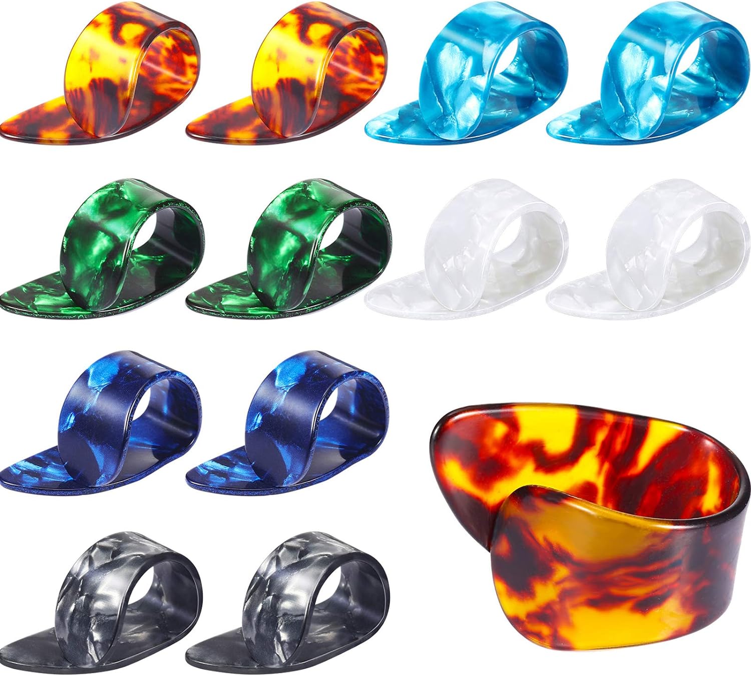 12pc Celluloid Thumb Picks Set by Frienda