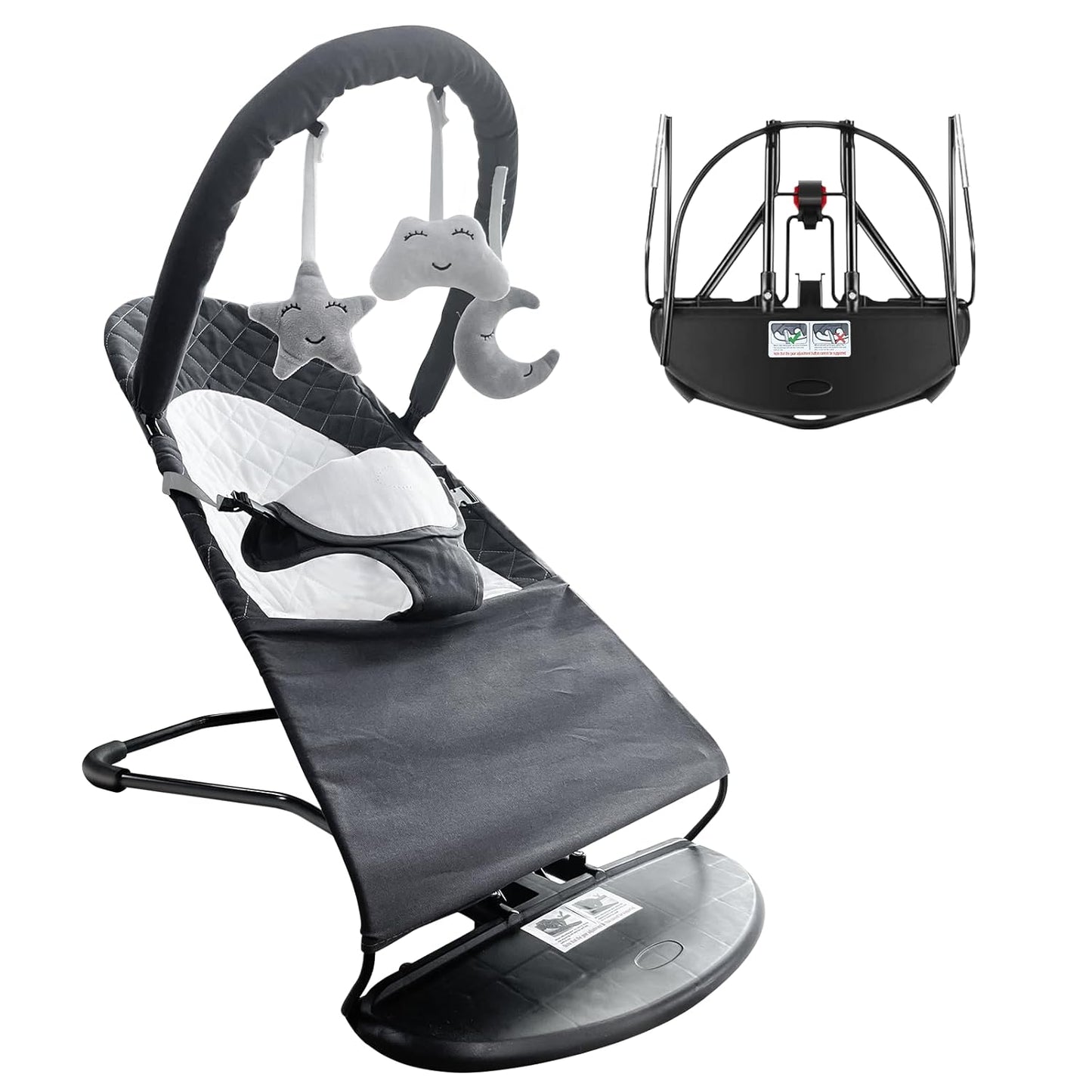 Adjustable Cotton Baby Bouncer with Toys