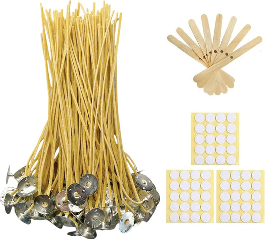 Organic Beeswax Hemp Candle Wicks 8 - 50 pcs