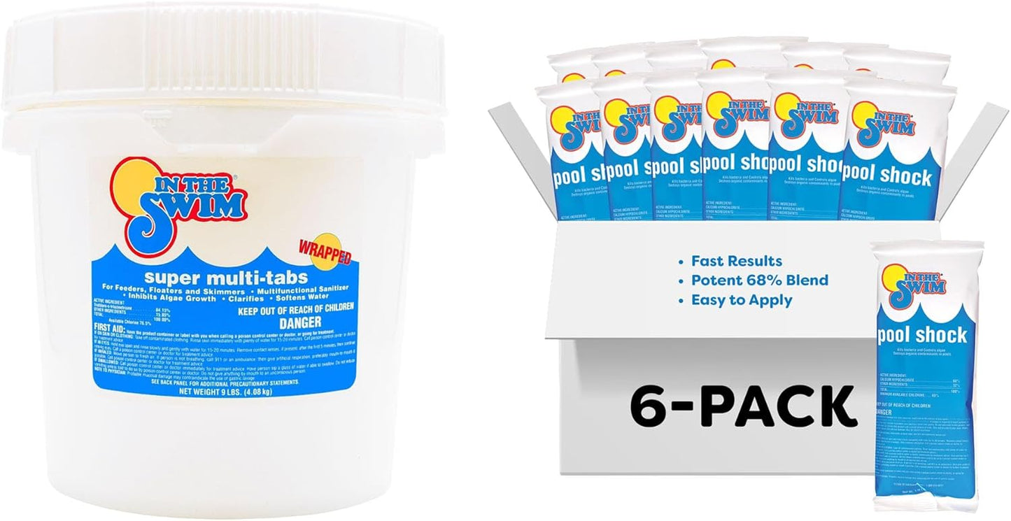 Chlorine and Shock Bundle for Sanitizing Swimming Pools