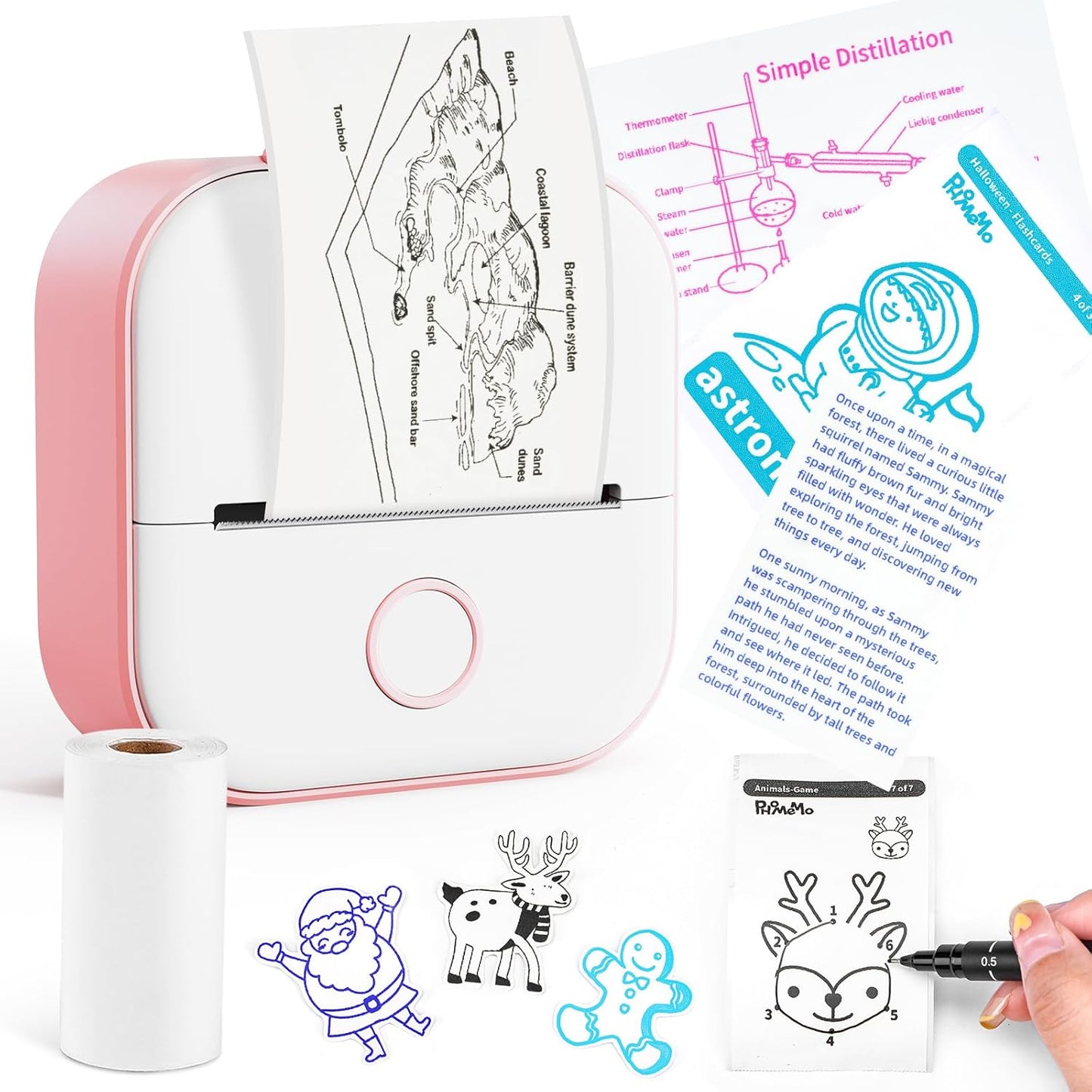 Pocket-sized Bluetooth Printer - Instant & Portable Print Maker
