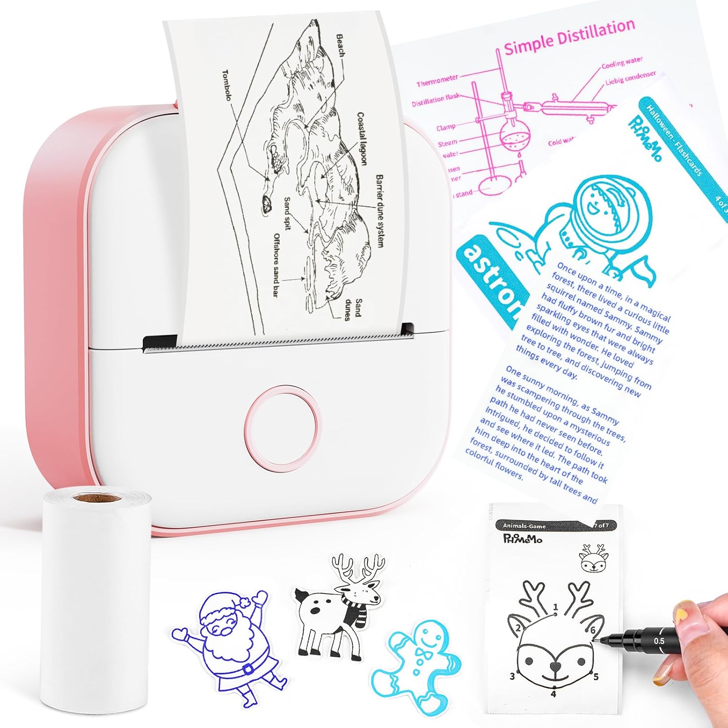 Pocket-sized Bluetooth Printer - Instant & Portable Print Maker