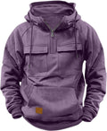 Hoodies for Men Tactical Combat Sweatshirts - Lightweight Zip Pullover