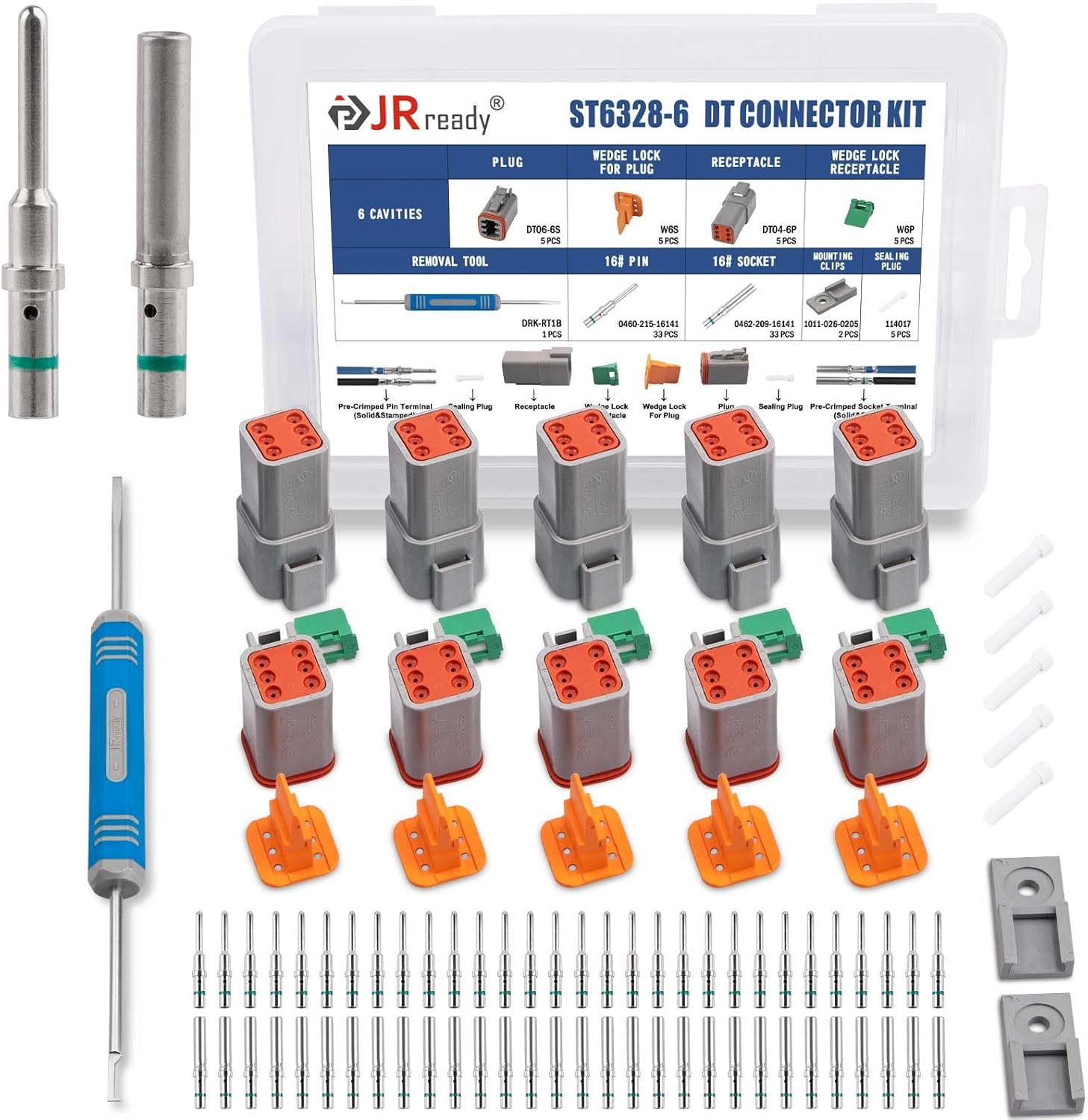 JRready Deutsch Connector 6 Pin Kits with Waterproof Features