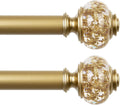 2 Pack Curtain Rods 1 in Telescoping Drapery Rod 28 to 48 in - Sturdy