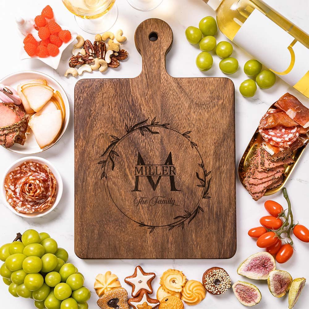 Personalized Cutting Board with Monogrammed Name for Kitchen