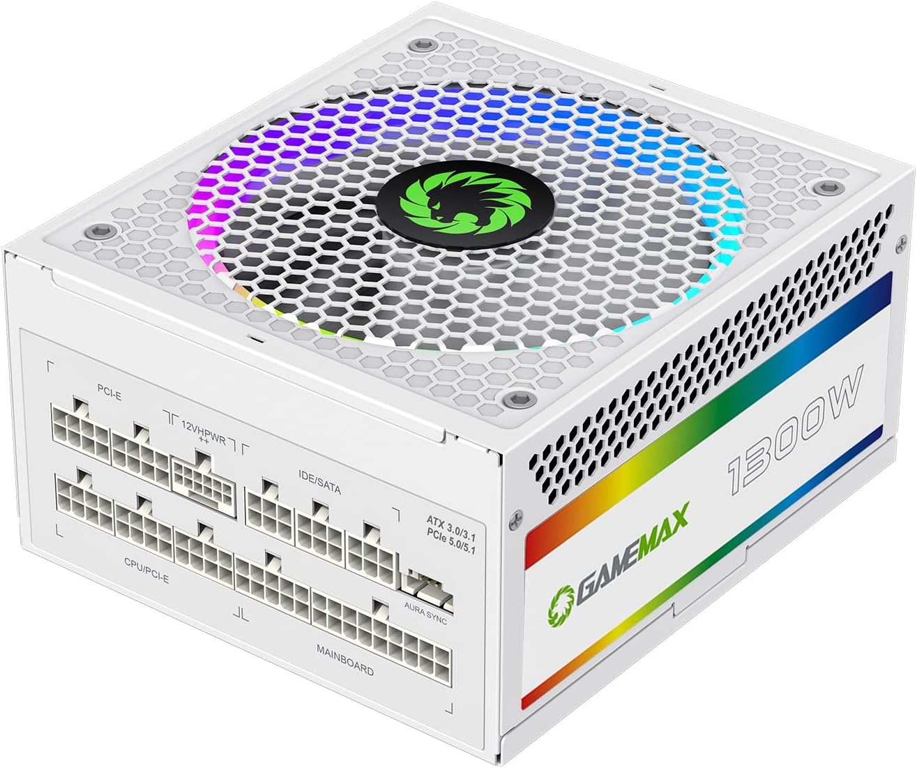 GAMEMAX 1300W Power Supply with RGB and 80 Plus Platinum Efficiency