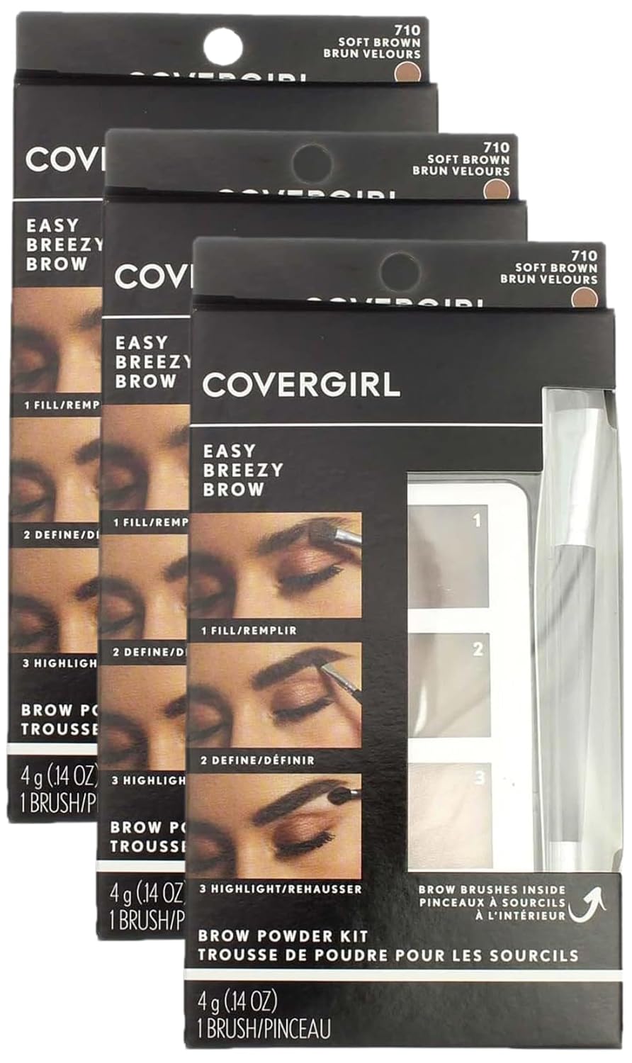 COVERGIRL Easy Breezy Brow Powder Kit for Effortless Brows